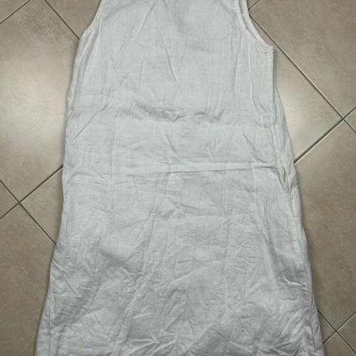 Neiman Marcus sleeveless linen dress medium with buttons used