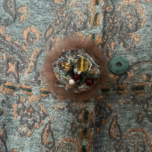Hoss coat and skirt set like new with brocade and lace details