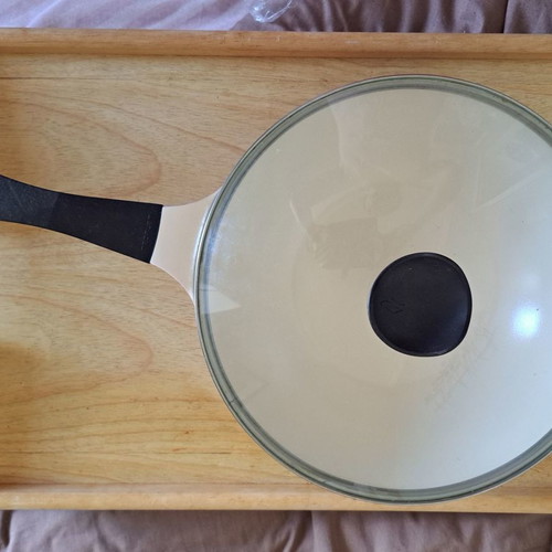 Neoflam Wok Pan New 4.6 Liters 30 cm with Glass Lid