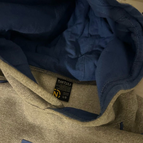 Nautica hoodie size L oversize, like new, gray and blue