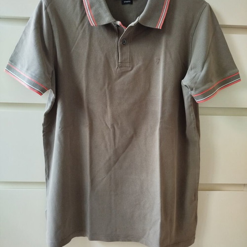 Celio Stretch men's polo shirt, size XL, khaki brown