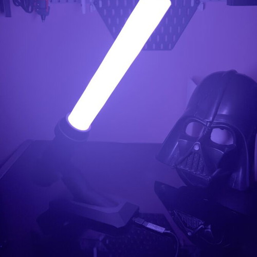3D Star Wars Cyber LED Lamp with 3D Printed Katana Design