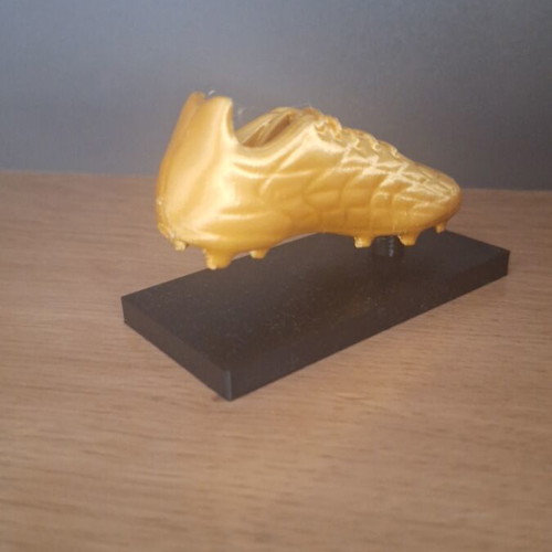 Golden football shoe new decorative trophy