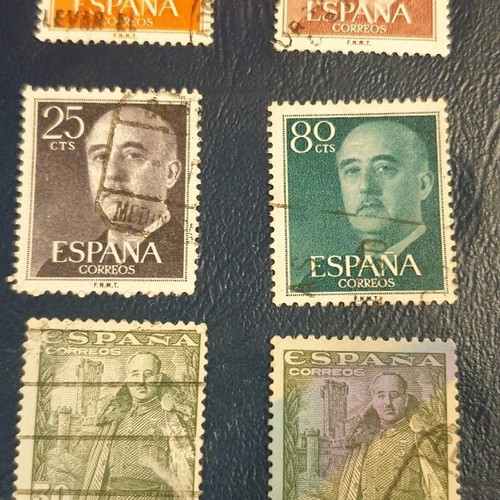 Ισπανικά γραμματόσημα μεταχειρισμένα 1954-1958, σετ 6 τεμαχίων