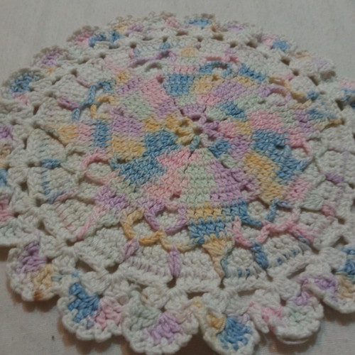 Vintage handmade knitted doily like new