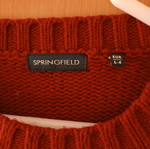 Springfield red sweater used, size Large