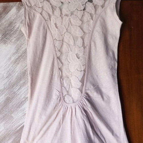 Admiral sleeveless vintage top with lace back, like new, pink