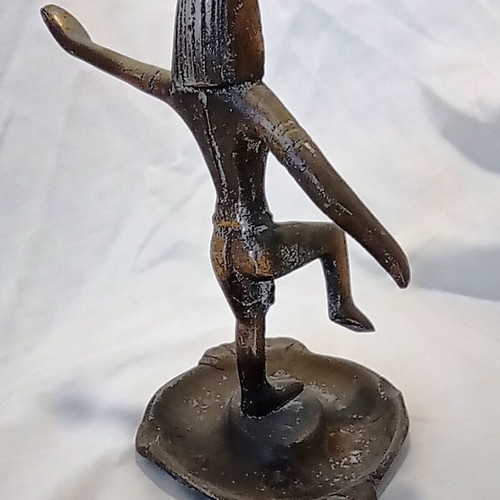 Vintage metal figurine exotic dancer 17 cm, like new