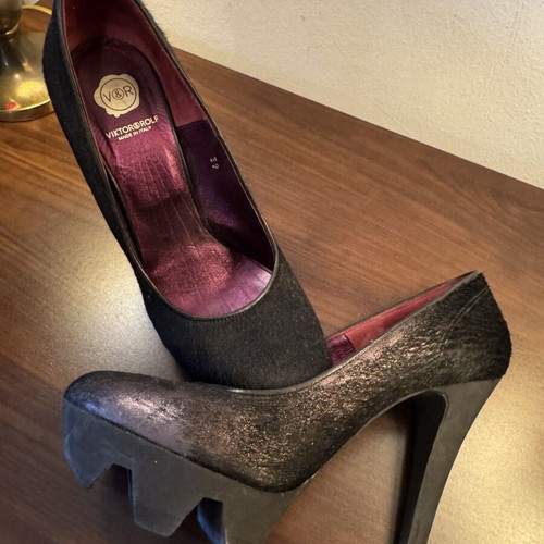 Viktor & Rolf Black Platform High Heel Pumps, EU 39