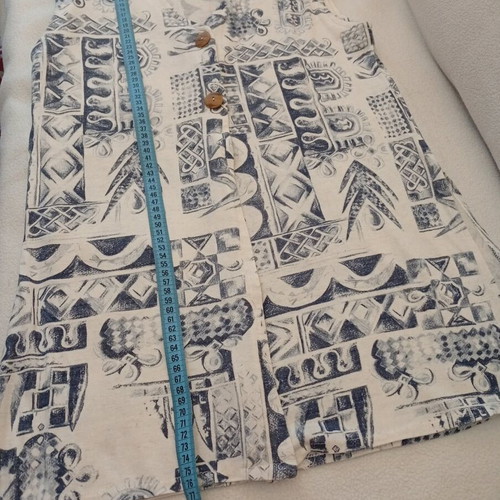 Citron Vast Summer Ethnic Vest M 38 10 Like New, Ecru Blue