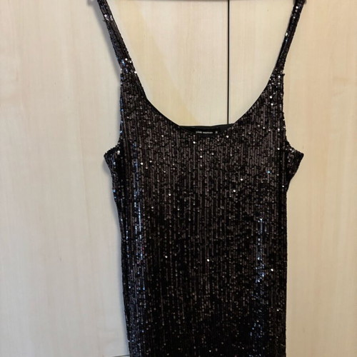 Dress with rhinestones new, black, Pink Woman size M