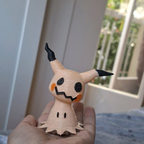 Mimikyu 3D printed figure with PLA and acrylic paint