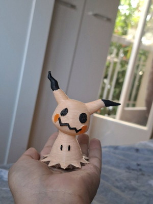 Mimikyu 3D printed figure with PLA and acrylic paint