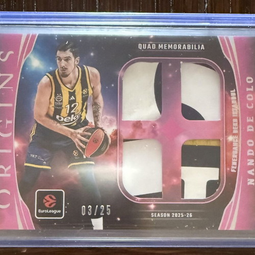 Shane Larkin and Nando De Colo Quad Memorabilia cards like new