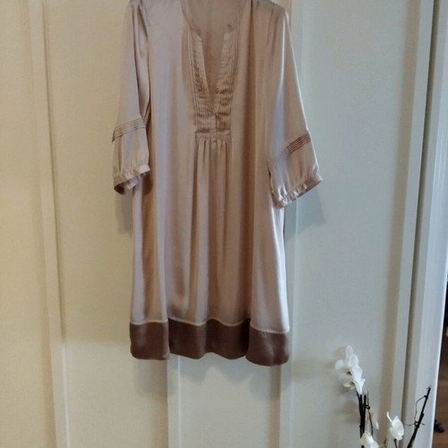 Satin dress new pale pink m-l