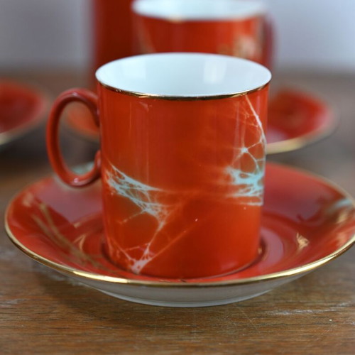Tea and coffee set used, rare color