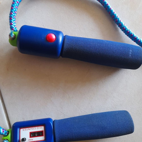 Hip hop jump rope used with music and timer
