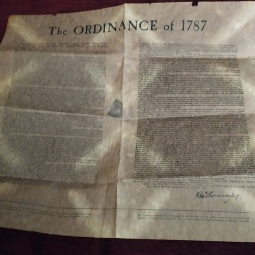 Ordinance of 1787 used, Northwest Territory
