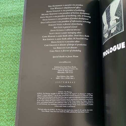 B.P.R.D. Vol. 10 The Warning like new, English