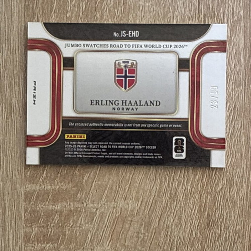 Erling Haaland Panini Select Road to FIFA World Cup 2026 Jersey Patch
