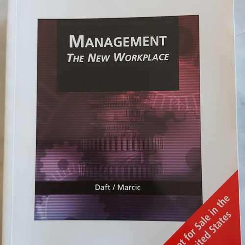 Management The New Workplace Daft/Marcia International Student Edition like new