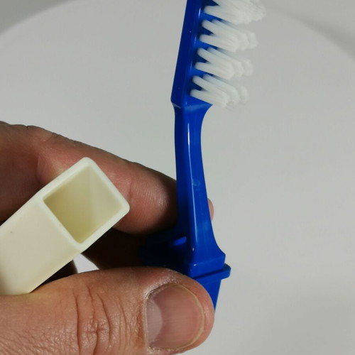 KLM toothbrush set used, retro airline memorabilia