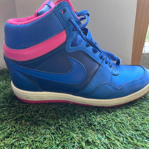 Nike Force sneakers blue with fuchsia details size 38.5 like new