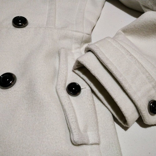 Virgin Prunes by Mikro women's coat used, white, size S
