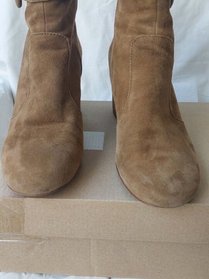 Nine West leather suede ankle boots No38 like new, beige