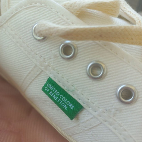 Benetton Sneakers No39 Canvas Off-White New