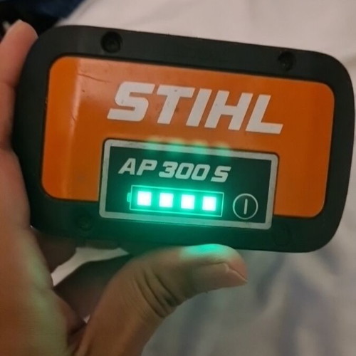 STIHL AP300S battery used, heavily crushed