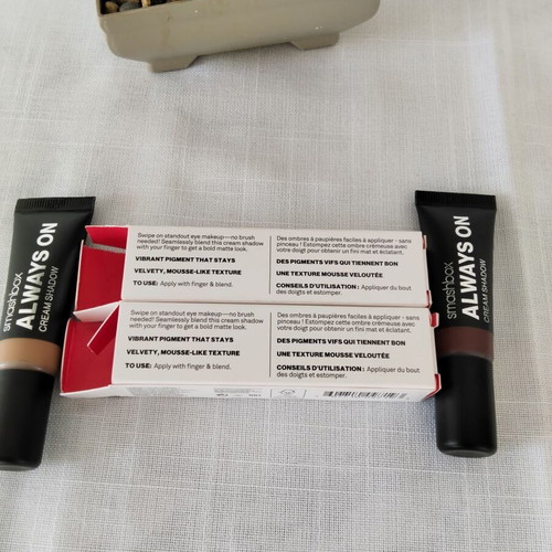 Smashbox Always On Cream Shadow Set Barista & Amber like new, 2 pieces