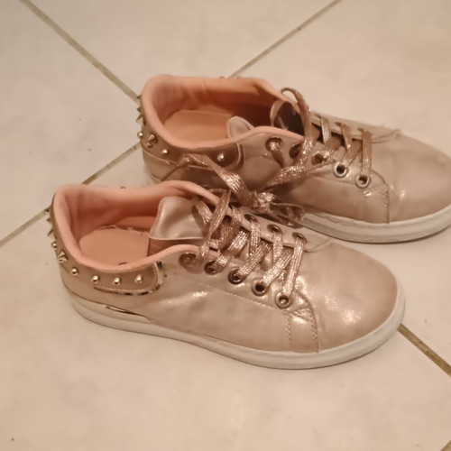 Sneakers athletic used, pink, size 37 with studs