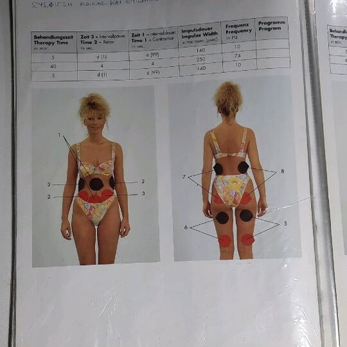 Lymphomed lymphatic massage and myotonia device used