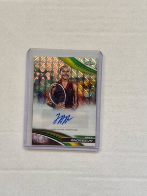 2025 Topps Chrome Tennis Erika Andreeva Geometric Refractor Auto σαν καινούργιο