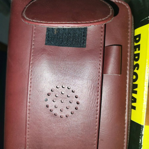 Leather personal organiser brown vintage new