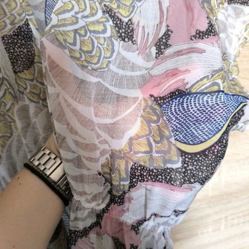 Anel floral semi-transparent kimono like new, size L