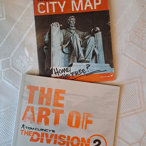 The Division 2 poster and artbook with Washington, D.C. city map