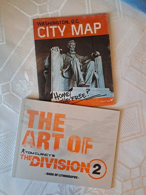 The Division 2 poster and artbook with Washington, D.C. city map