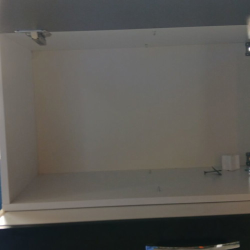 Kitchen cabinets used, set of 3 with various doors and drawer