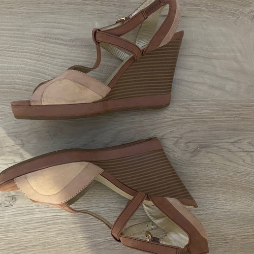 Geox Respira women's leather platform shoes used, size 37