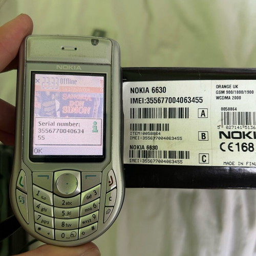 Nokia 6630 like new, gray, with original box and accessories