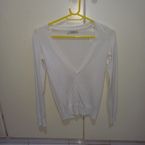 Bershka white cardigan like new, size XS