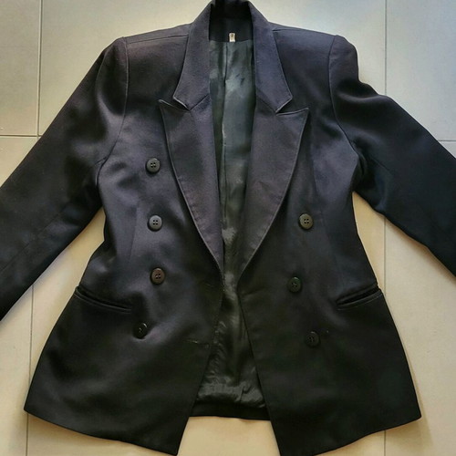 Vintage handmade blazer with shoulder pads black like new