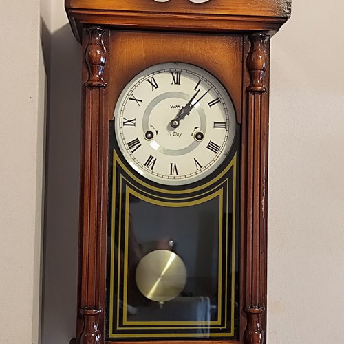 WM Widdop 31 Day Regulator Wooden Wall Clock like new