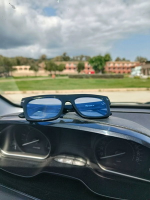 Pervedere sunglasses like new with blue transparent lens