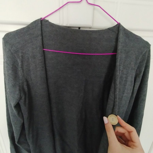 Armani Jeans gray cardigan like new, fits Small/Medium