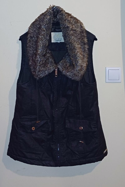 Γυναικείο Καφέ αμάνικο jacket LYNNE xl