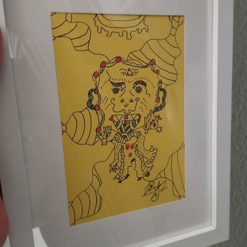 O Fylakas tis Eisodou original framed artwork new