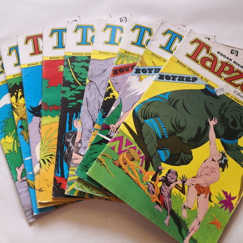 Tarzan comic books, issues 110-163, set of 9
